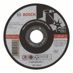 Абразивный отрезной диск по металлу прямой по нержавеющей стали	BOSCH	115х2,0х22 мм (2.608.600.093) Bosch -18