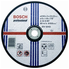 Абразивный отрезной диск по металлу прямой	BOSCH	230х3,0х22 мм (2.608.600.324) Bosch -18