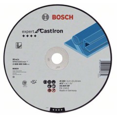Абразивный отрезной диск по чугуну прямой	BOSCH	230х3,0х22 мм (2.608.600.546) Bosch -18