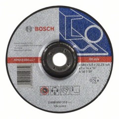 Абразивный обдирочный диск по металлу 	BOSCH	180х6,0х22 мм (2.608.600.315) Bosch 2.608.600.315