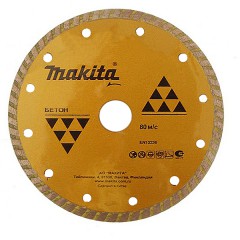 Диск алмазный серии Standart для сухого реза строительных материалов	Makita	115х22/20 мм (B-28008) Makita B-18