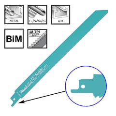 Полотно биметаллическое для сабельной пилы	Makita	225 мм (B-16782) Makita B-18