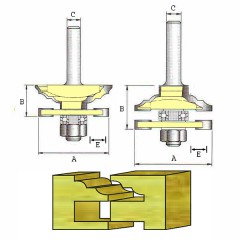 Фреза комбинированная рамочная (классическая)	Makita	41х23,8 мм (D-11922) Makita D-18