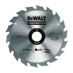 Пильный диск по дереву Construction	DeWALT	190х30 (16, 20) мм (DT 1152) Dewalt -18