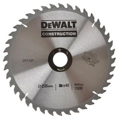 Пильный диск по дереву Construction	DeWALT	235х30 (25,4) мм (DT 1157) Dewalt -18