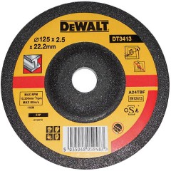 Абразивный отрезной диск по металлу вогнутый	DeWALT	125х2,5х22 мм (DT 3413) Dewalt -18