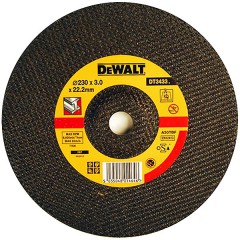 Абразивный отрезной диск по металлу вогнутый	DeWALT	230х3,0х22 мм (DT 3433) Dewalt -18