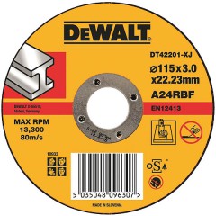 Абразивный отрезной диск по металлу прямой	DeWALT	115х3,0х22 мм (DT 42201) Dewalt -18