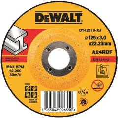 Абразивный отрезной диск по металлу вогнутый	DeWALT	125х3,0х22 мм (DT 42310) Dewalt -18