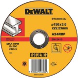 Абразивный отрезной диск по металлу прямой	DeWALT	150х3,0х22 мм (DT 42400)
