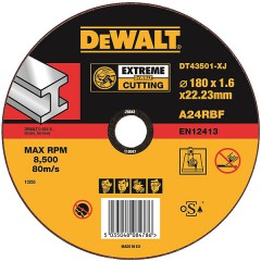 Абразивный отрезной диск по металлу прямой	DeWALT	180х1,6х22 мм (DT 43501) Dewalt -18