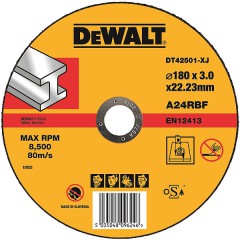 Абразивный отрезной диск по металлу прямой	DeWALT	180х3,0х22 мм (DT 42501) Dewalt -18