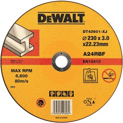 Абразивный отрезной диск по металлу прямой	DeWALT	230х3,0х22 мм (DT 42601) Dewalt -18